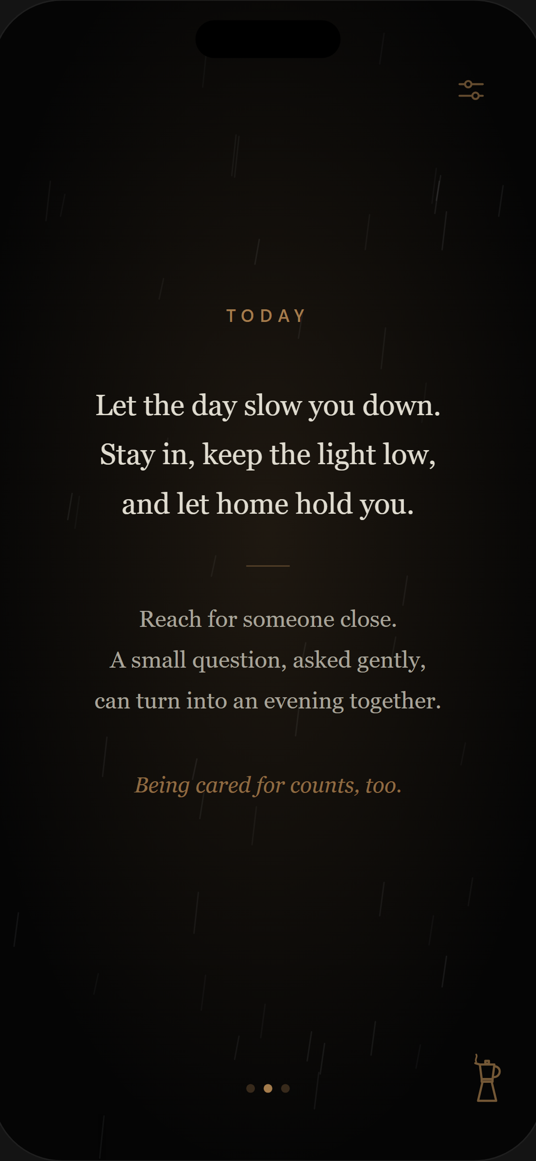 Horoscope today screen on a slow, rainy day